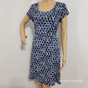 Micheal Kors Blue Printed Dress